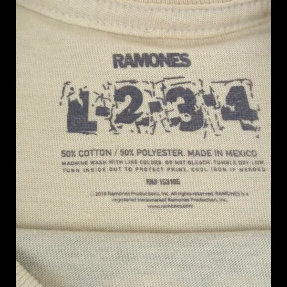 Ramones Gabba Gabba Hey New York City 1976 Graphic Band T-Shirt Women's Sz. S/M - Picture 6 of 9